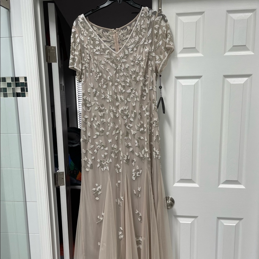Adrianna Papell Prom Dress Size 16W Color Bicotti
